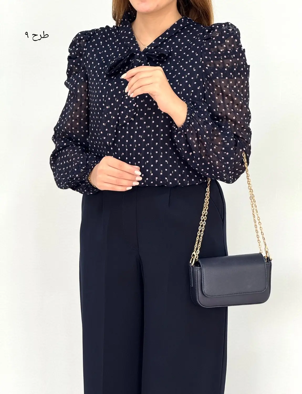 شومیز حریر مجلسی مهلا کد 8156